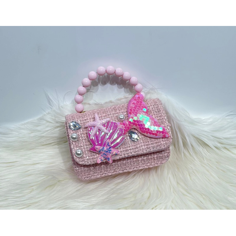 Tas Selempang Anak Wanita Korean Style Mermaid Chain Strap - D - 012#