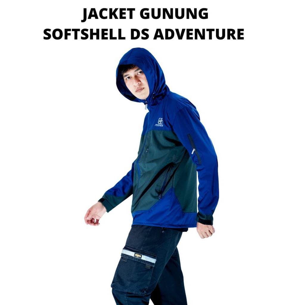 Jaket Softshell DS adventure /Jaket gunung inner polar /jaket outdoor hiking camping