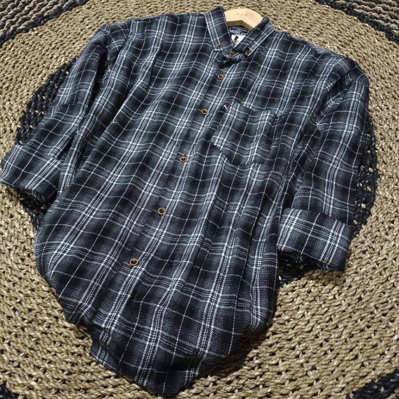 Terlaris Kemeja flanel pria wanita lengan panjang Flannel best seller