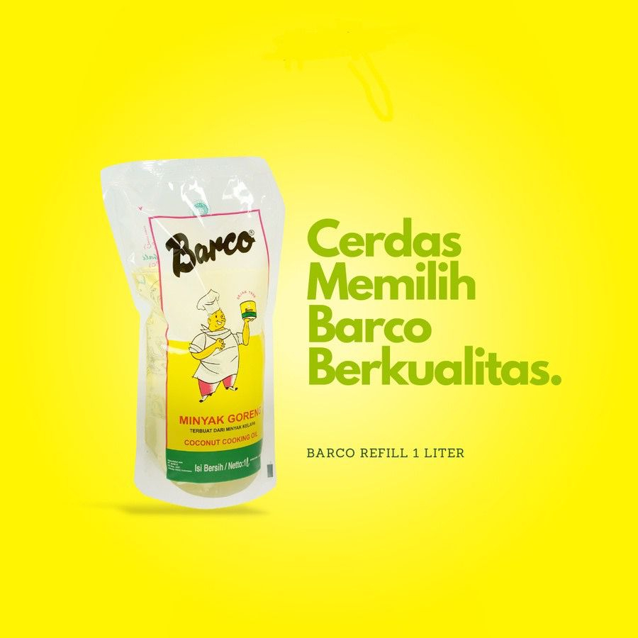 BARCO Minyak Goreng Kelapa Pouch 1L