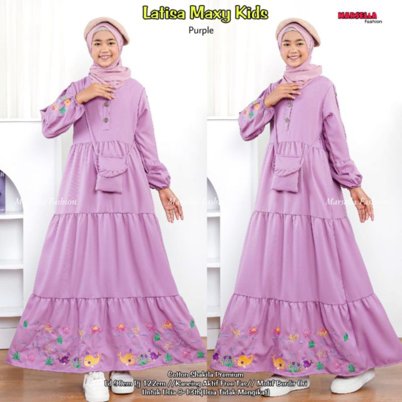 LATISA MAXY KIDS | PAKAIAN ANAK PEREMPUAN DRESS | BY MARSELLA