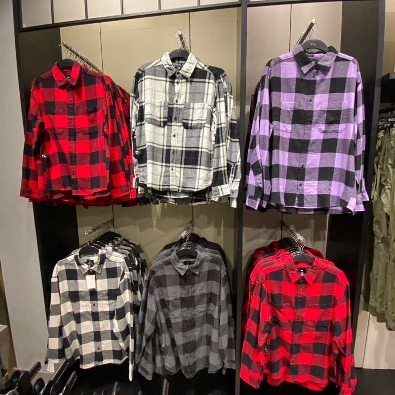 Kemeja flanel pria H&M original store