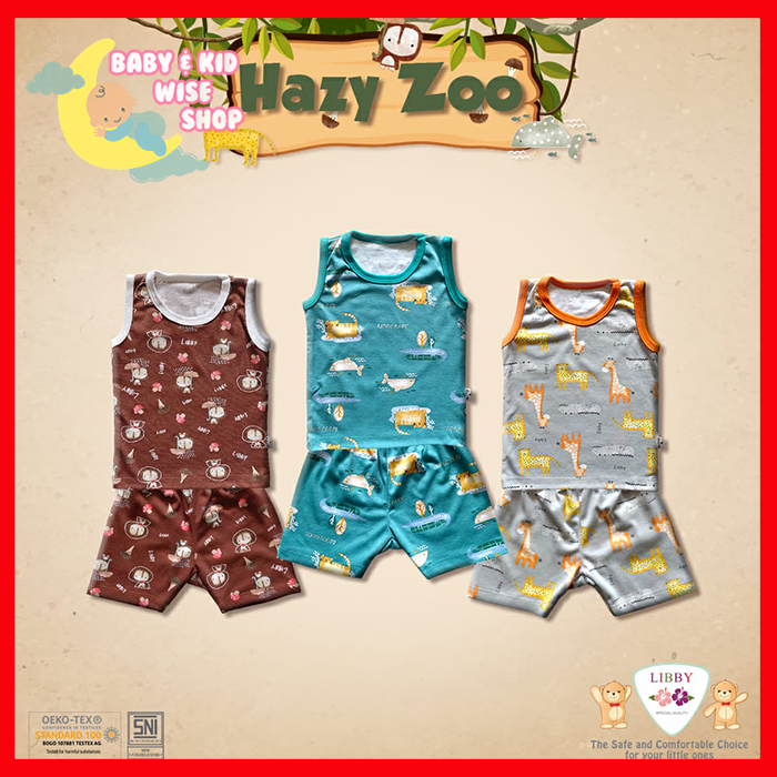 Libby Baby Setelan Kutung Singlet Anak Kancing Pundak