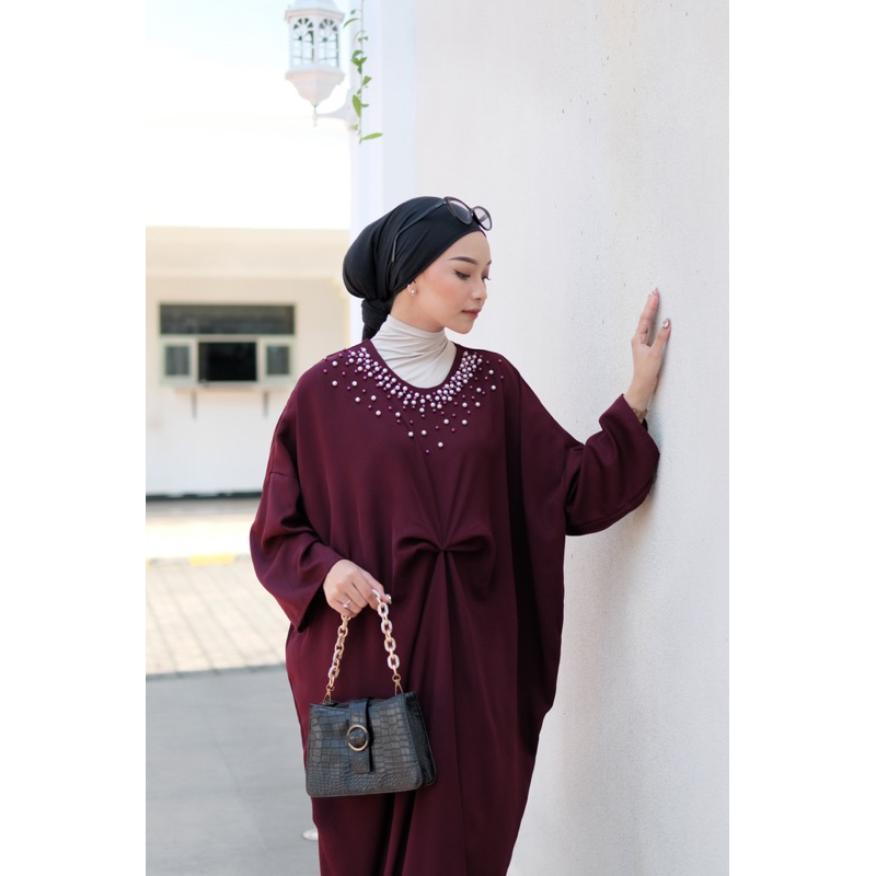 Amera Pearly kaftan | Kaftan casual | Dress kaftan lebaran kondangan