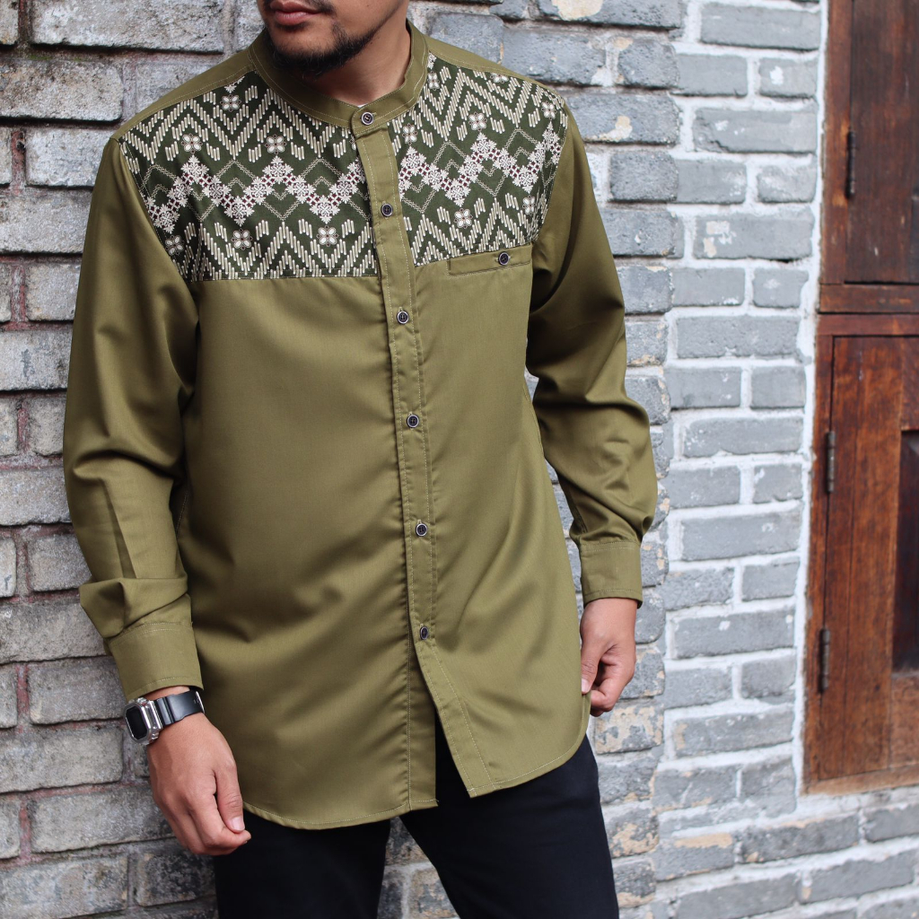 Baju koko Pria dewasa Kurta Kemko Toyobo Sublime Batik Motif KDM