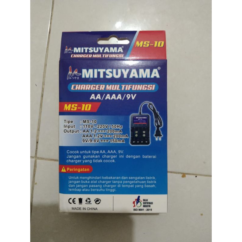 Alat Charger Cas Mitsuyama MS 10 Untuk Tipe AA AAA 9V