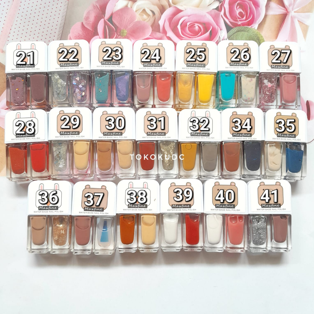 PART2  NAIL POLISH MAXFINE WATER BASE NAIL POLISH 4ML