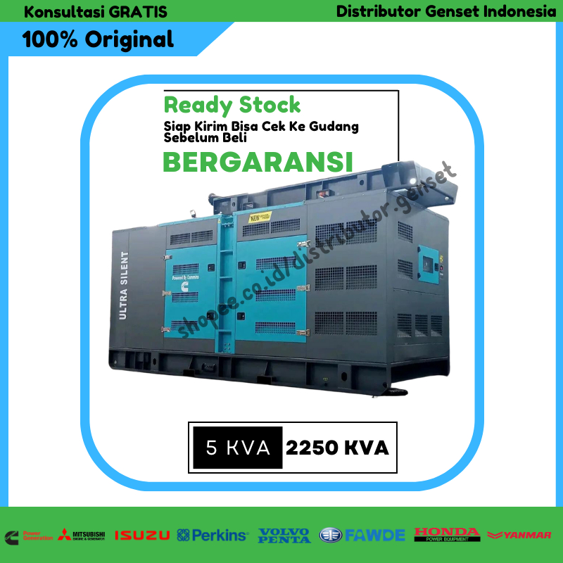 Genset 10 kva Perkins - Silent Diesel - MURAH