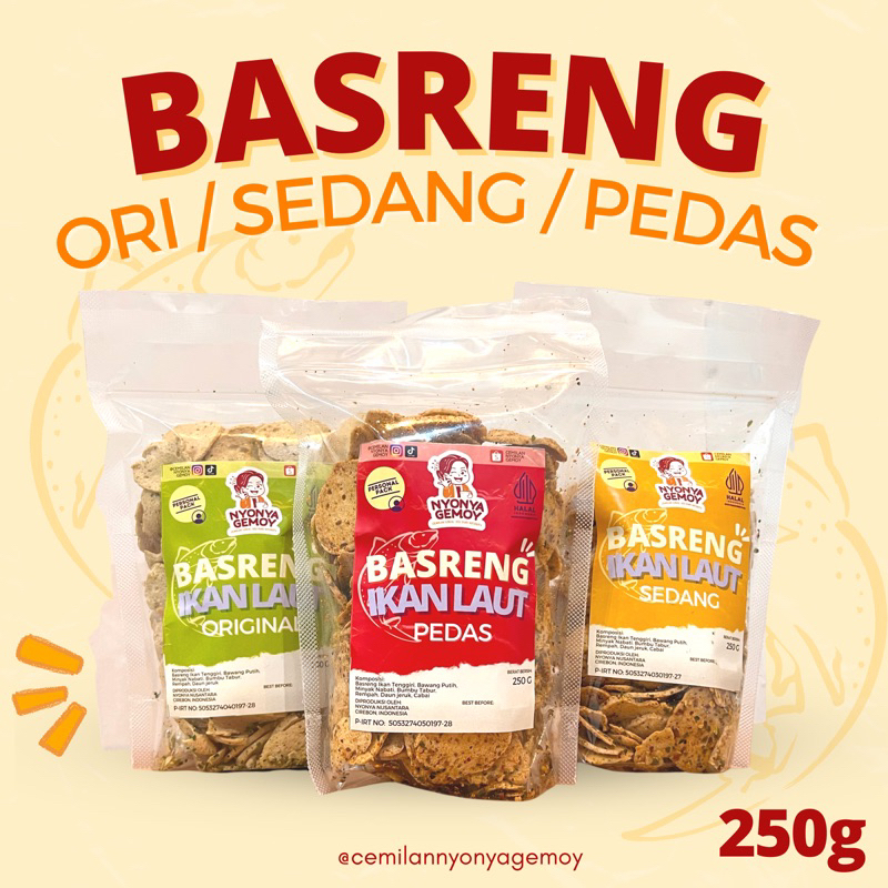 

Basreng Ikan Laut Nyonya Gemoy