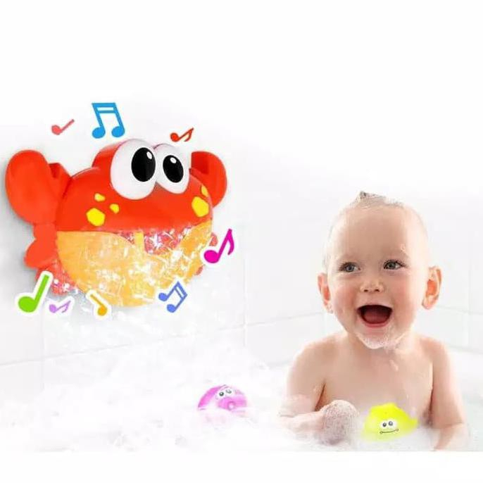 Mainan Mandi Anak Bubble Crab Music Alat Pembuat Busa Besar  Mainan Gelembung Balon Sabun