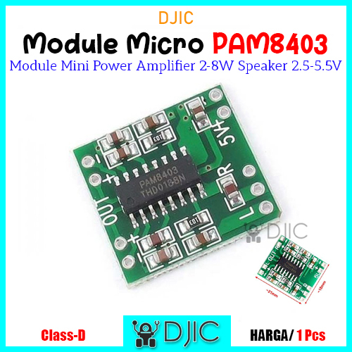 Module Mini Power Audio Amplifier PAM8403 Dual Channel 2-8W Speaker 2.5V-5.5V Class D