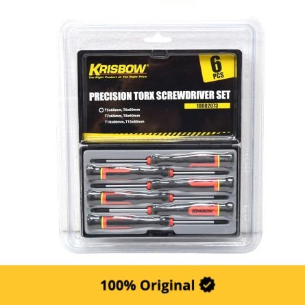 Krisbow Set Obeng Presisi Torx 6 Pcs / TORX PRECISION SCREWDRIVER ST 6PC LPTPS6 - 10002073