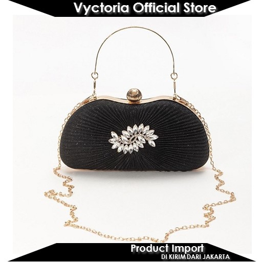 (COD) Vyctoria VOS00136 Tas Pesta Handbag Wanita Elegan Import Terbaru GT1916 LT2027 EL5380 CR7643 JTF00136 1916 2027 5380 7643 00136