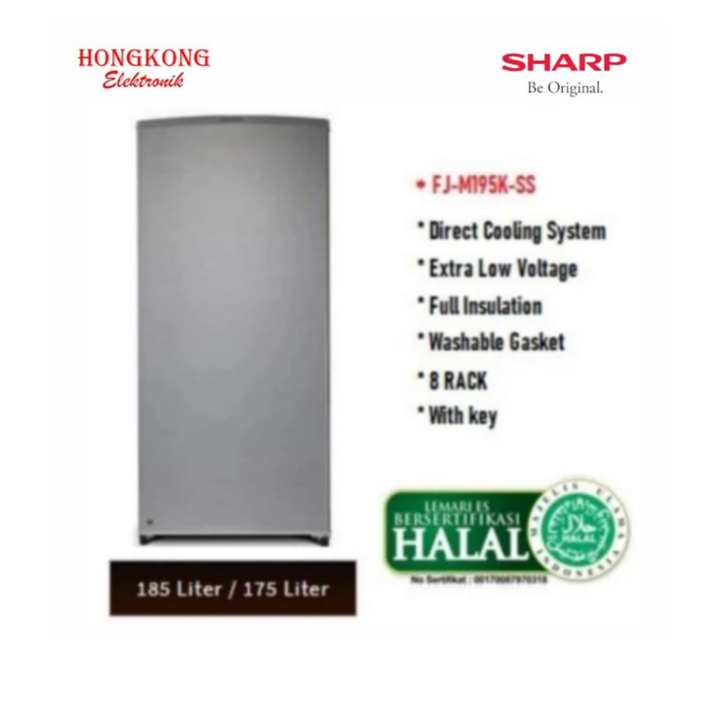 Sharp freezer rak 8 FJ-M195K-SS