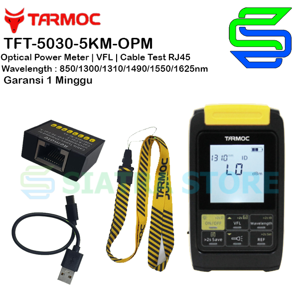 Tarmoc TFT-5030-5KM-OPM |Mini OPM -50~+30dB | VFL | LAN Tester |Senter