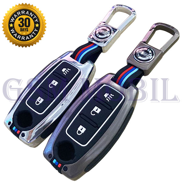 Casing Metal Elegant Kunci Remote Nissan Livina 3 Tombol