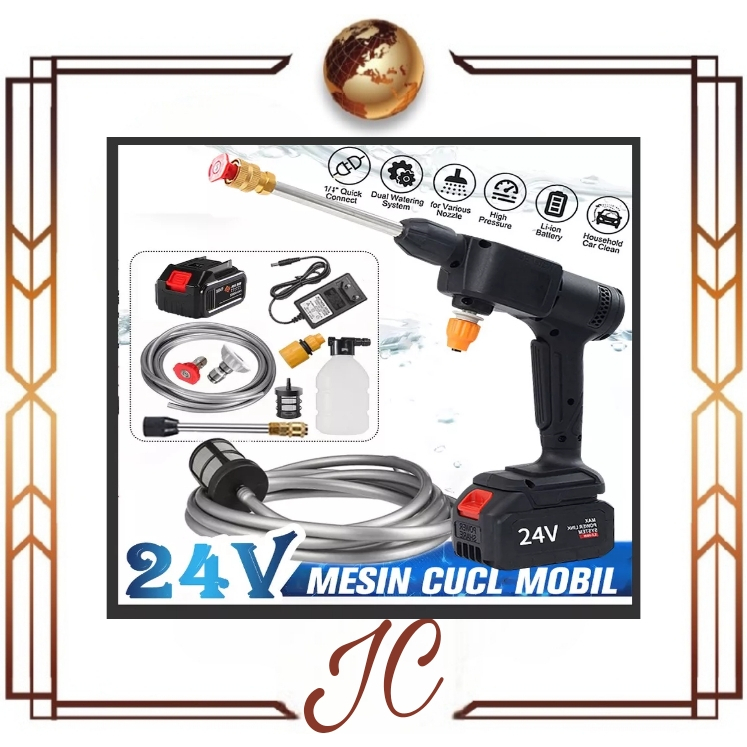 (JC) Alat Cuci Motor Mobil Mini Portable Elektrik 24V