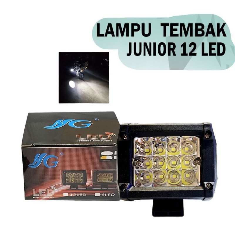 CREE WORK LIGHT 12 Mata 12 Watt MERK ICC Plastik Nyala Putih