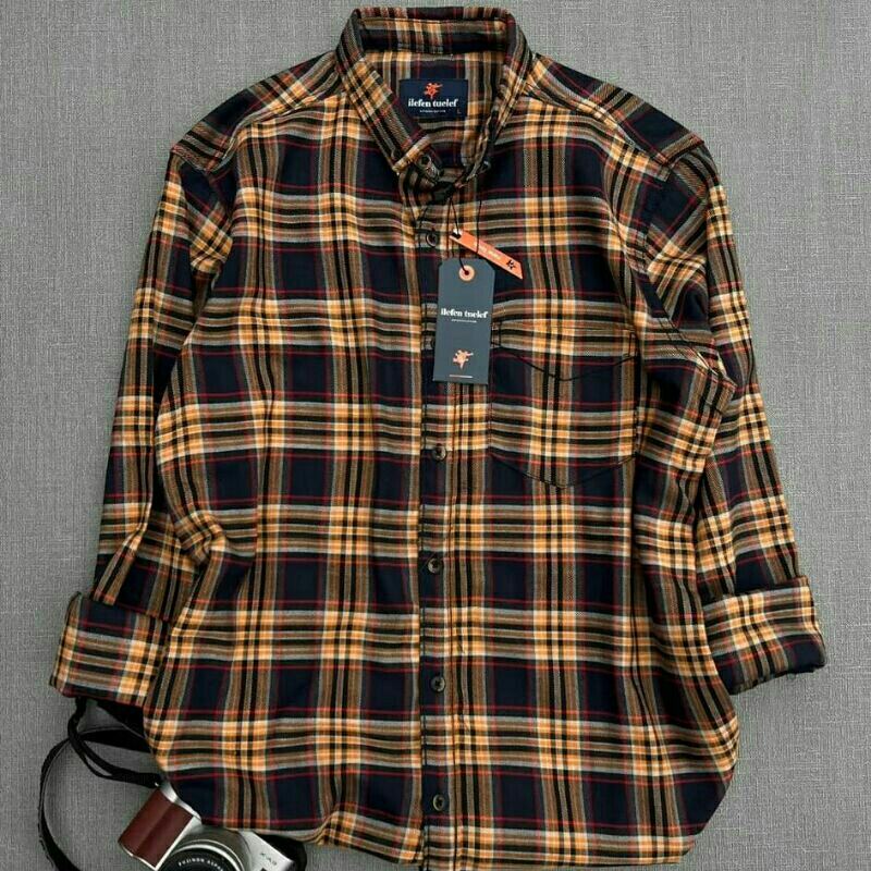 Kemeja Flanel Pria Lengan Panjang Ilefen Tuelef 009