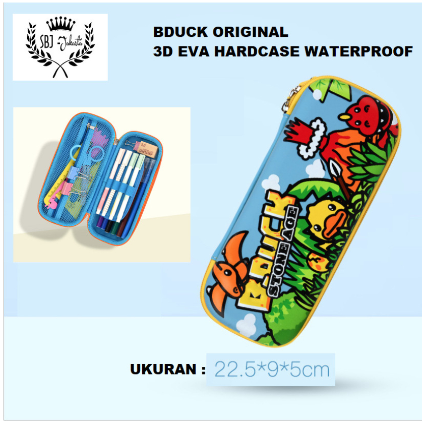 Tempat pensil smiggle lookalike 3D EVA Hardcase BDUCK ORIGINAL Waterproof