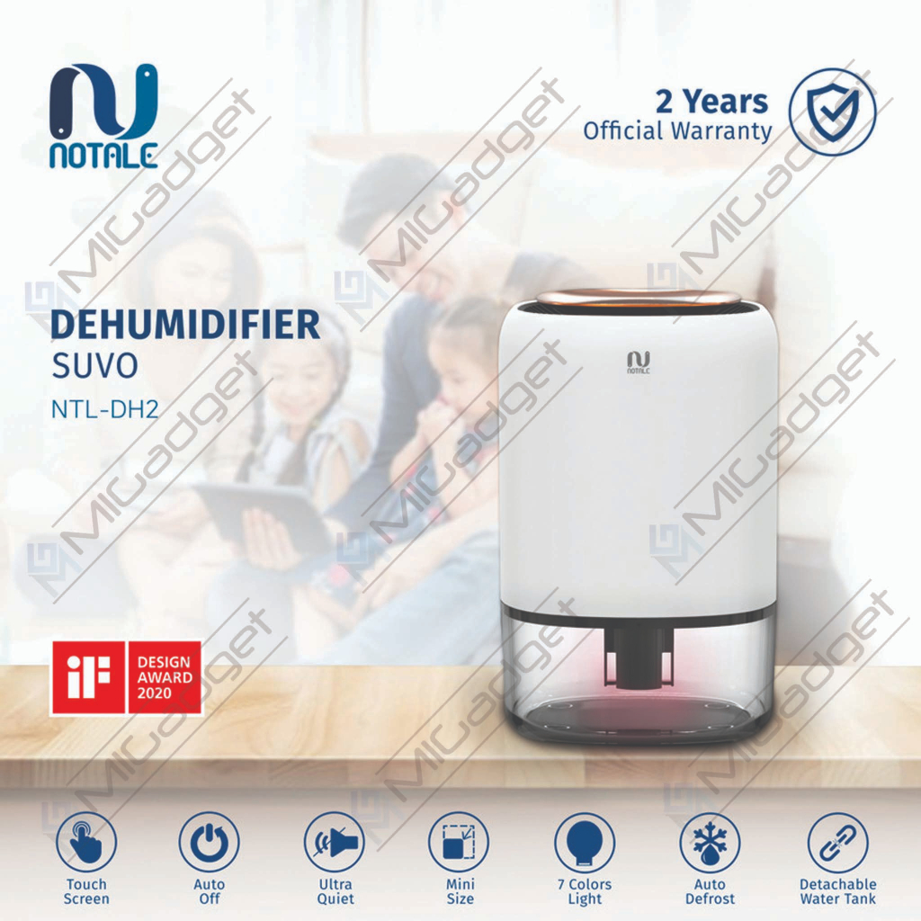 Notale Dehumidifier Suvo Air Dryer Serap Kelembapan Humidifier Touch
