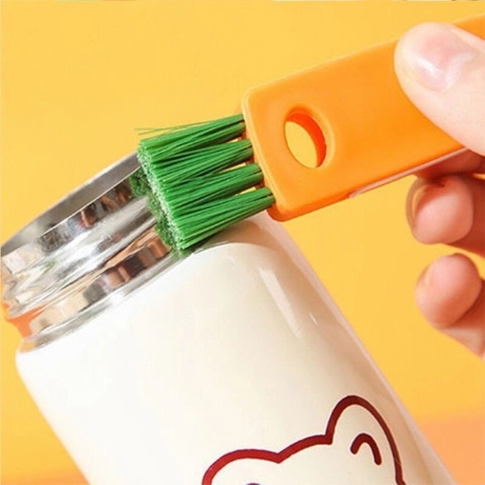 Sikat Pembersih Botol 3 in 1 Wortel Sikat serbaguna cuci sedotan botol bayi dot bayi
