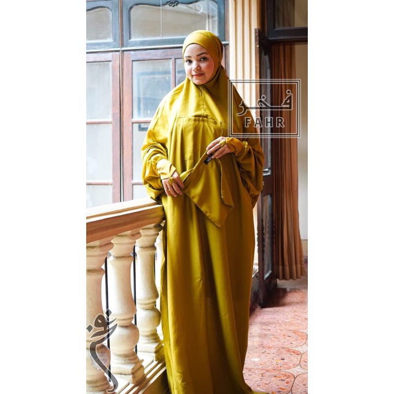 Mukena Terusan Fahr Basic Bahan Rayon Twill Premium/Mukena Dewasa/Mukena Terusan/Mukena Malaysia Sty