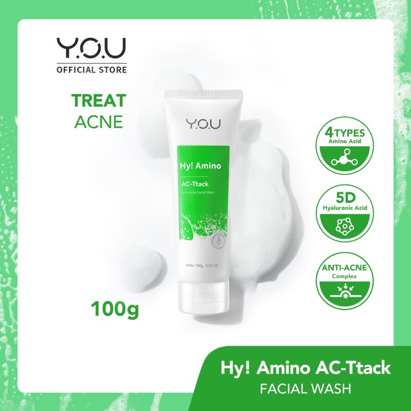 YOU HY! AMINO AC-TTACK ANTI ACNE FACIAL WASH
