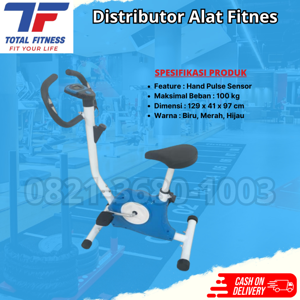 sepeda fitness tl 8215 sepeda statis total fitness terapi