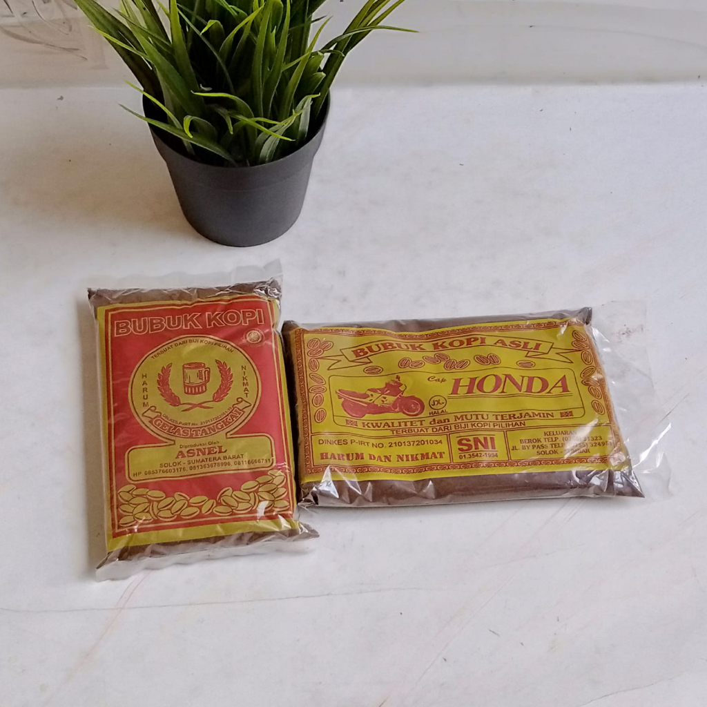 Bubuk Kopi Asli Pouch 93 gr Cap Honda/Asnel