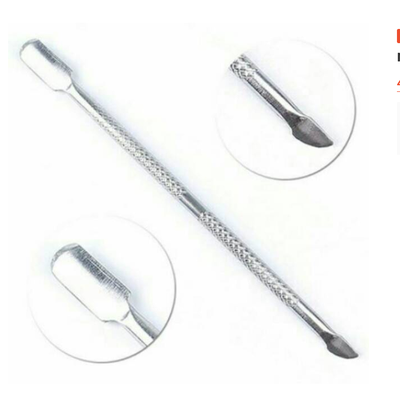 A373 STAINLESS ALAT PENDORONG KUTIKULA curticle cuticle pusher steel nail remover pusher manicure alat pedicure meni pedi salon kecantikan perawatan tangan kaki kuku