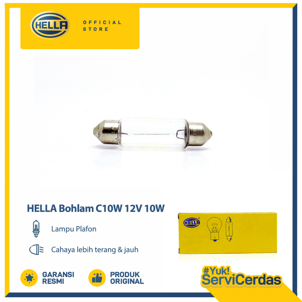 Lampu Plafon Mobil HELLA 12V C10W - Lampu Kabin Mobil