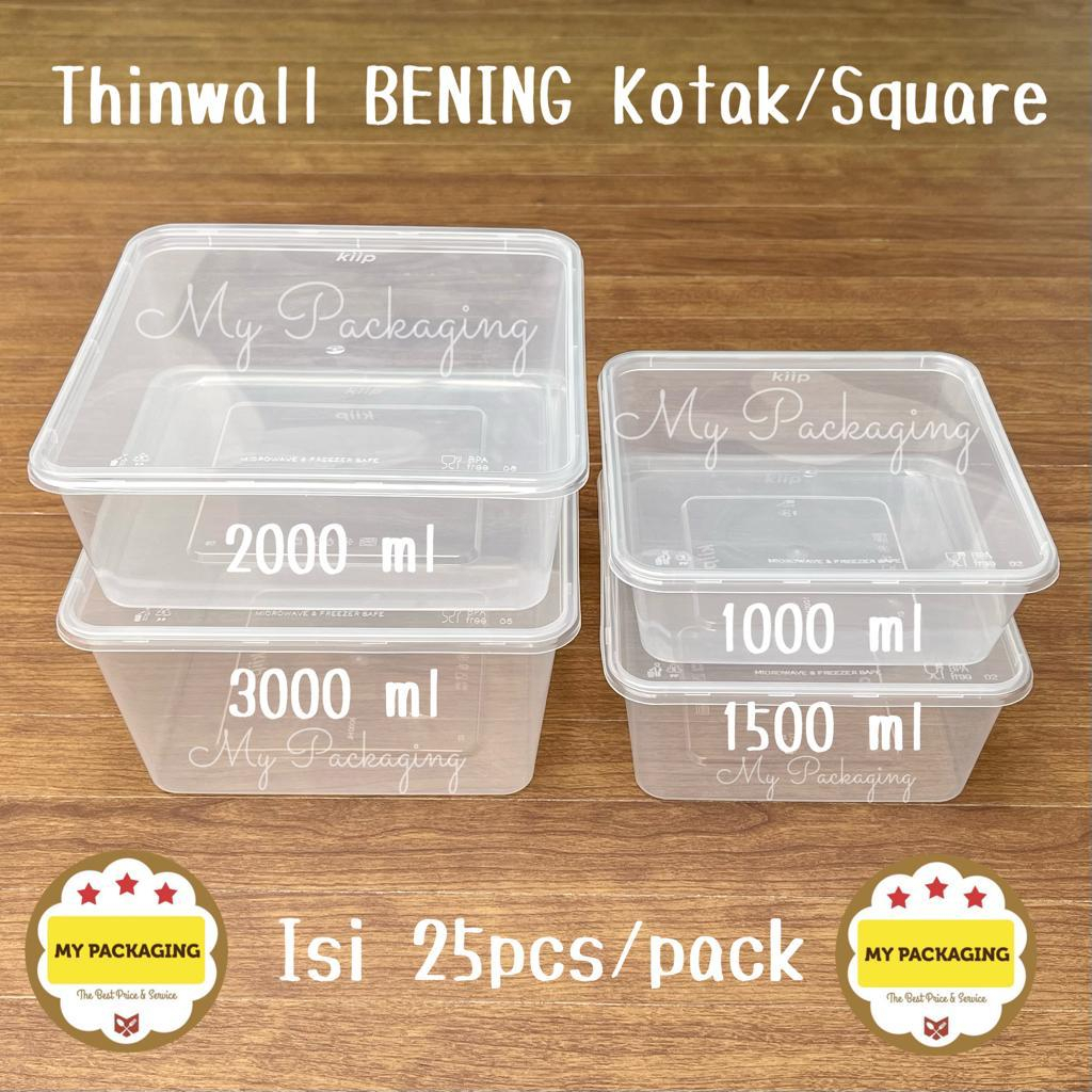 Kotak Makan Microwave / food box / wadah plastik / thinwall 2000 ml 2000ml