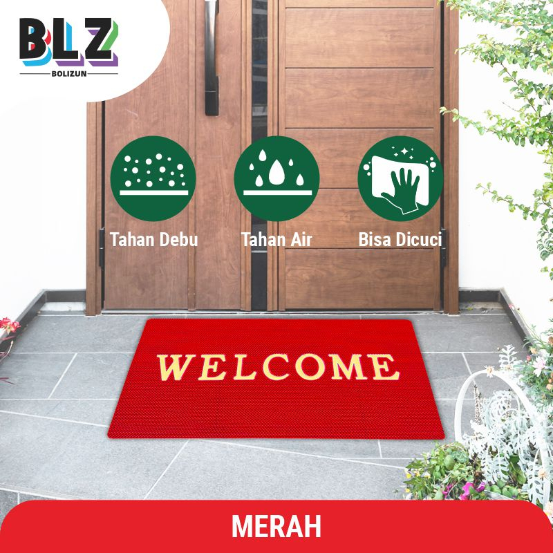 Bolizun Keset Karpet PVC JARING WELCOME Anti Slip 120x80