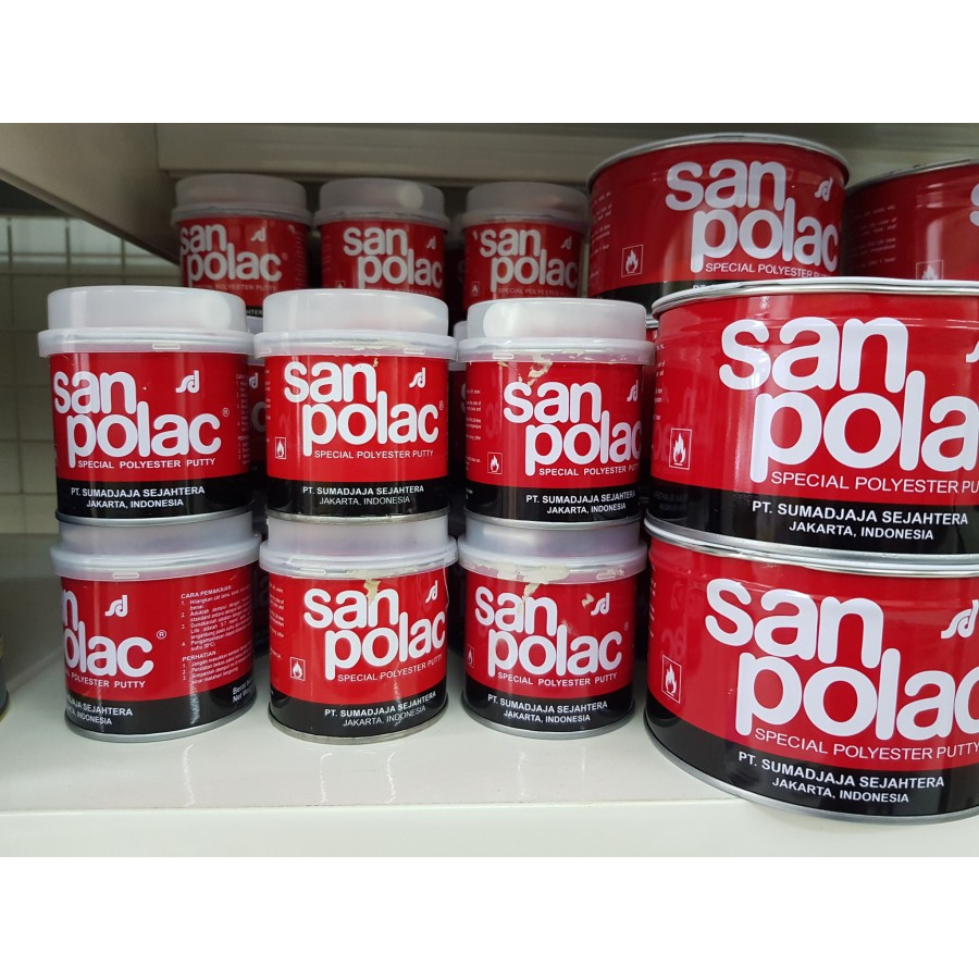 Dempul San Polac 250 gram lengkap dengan obat