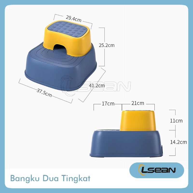 BANGKU TANGGA MINI DUA TINGKAT PIJAKAN KAKI ANAK ANTI SLIP MULTIFUNGSI