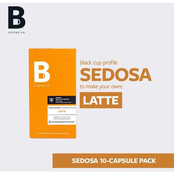 

B COFFEE CO SEDOSA LATTE 10 CAPSULE PACK