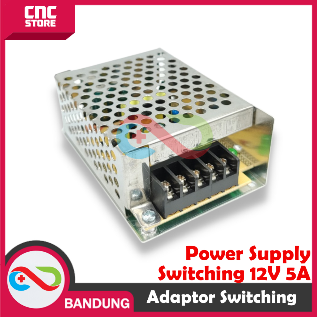 POWER SUPPLY 12V 5A 60W SWITCHING ADAPTOR JARING LED STRIP