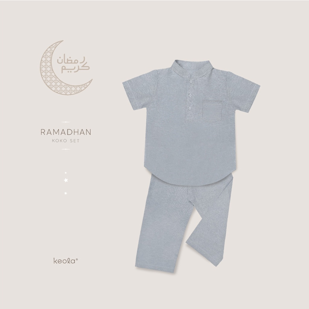 T24 - Keola Setelan Baju Koko Anak Ramadhan (Setelan Muslim Koko Set Anak) Usia 1 – 6 Tahun / Koko Ramadan Premium Cotton