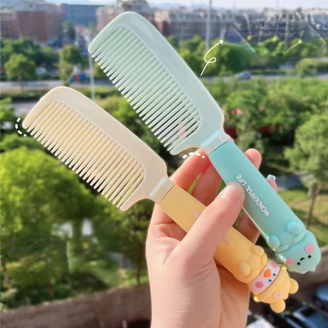 Sisir Rambut Hair Comb Korean Style Dengan Gagang Motif Karakter Gemoy