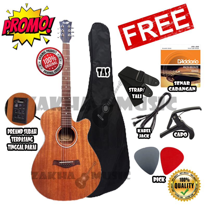 SUPER PROMO Gitar Akustik Elektrik Cowboy GWC-235NS GWC 235 NS ORIGINAL PREAMP FISHMAN PRESYS BLEND 