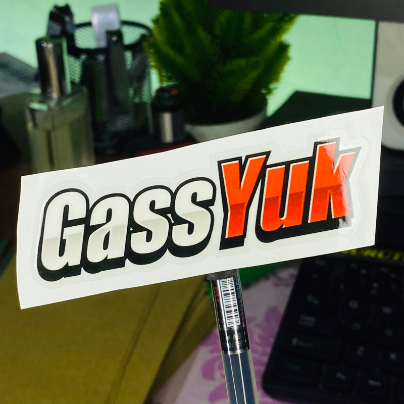 STICKER GASSYUK TRANSPRAN UV PRINTING LAMINASI GLOSY