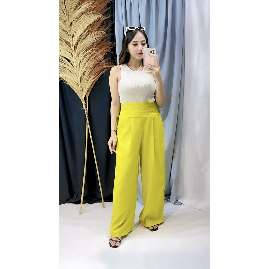 LEON PALLAZO PANTS / CELANA KOREA WANITA