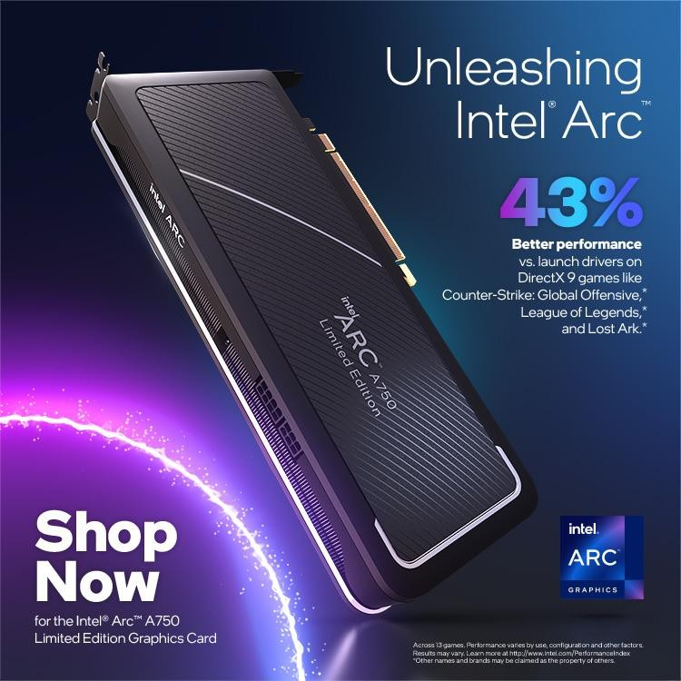 VGA CARD Intel Arc A750 Limited Edition 8GB GDDR6