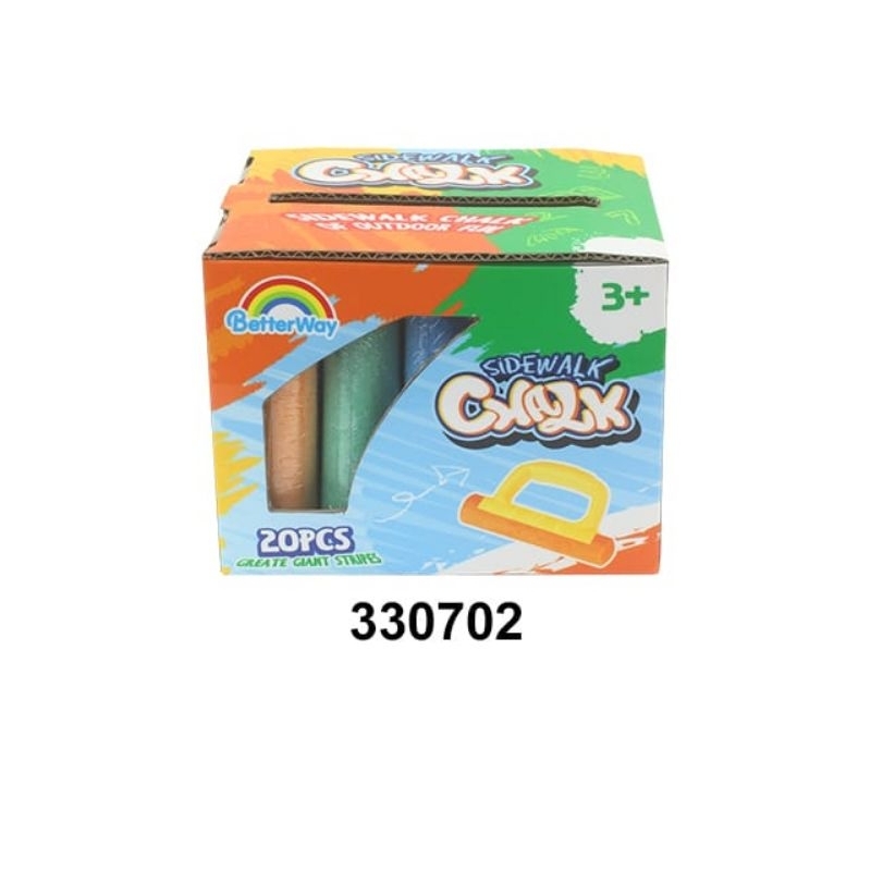 

Topsky Sidewalk Chalk 20pcs Kapur Gambar Tulis Mainan Seni