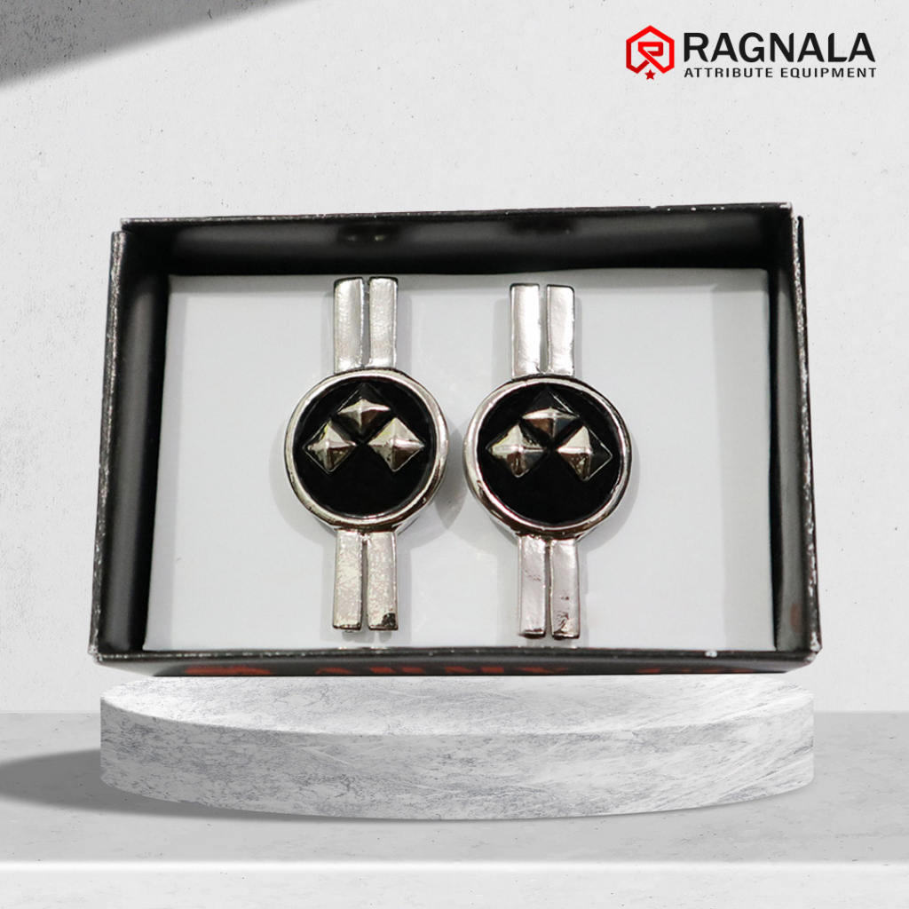 Pangkat PNS POLRI Golongan 2C Silver Premium Paku / Magnet