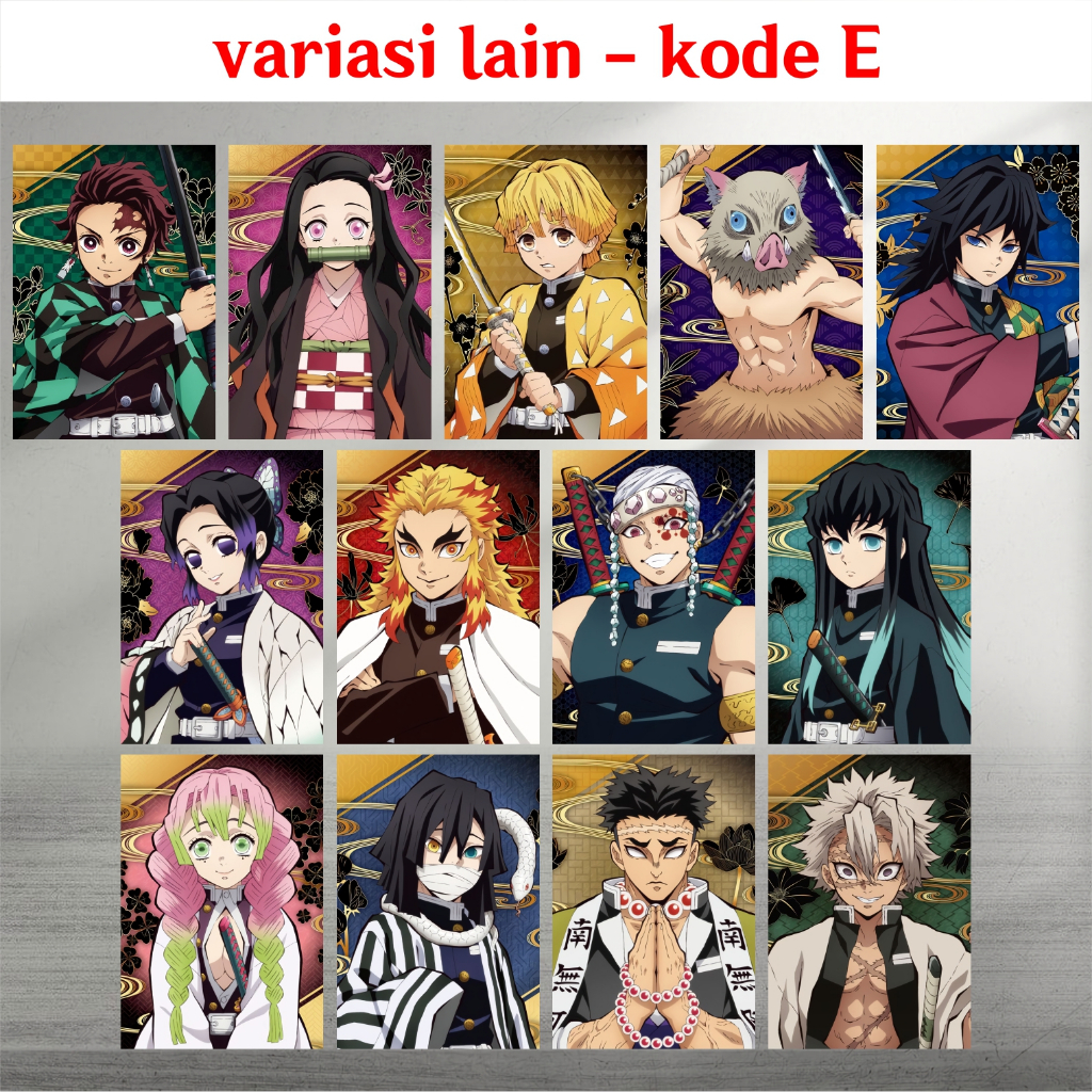 Koleksi Poster A3 Anime Kimetsu no Yaiba / Demon Slayer A - Tanjirou Nezuko Zenitsu Inosuke Giyuu Shinobu Kanao Rengoku