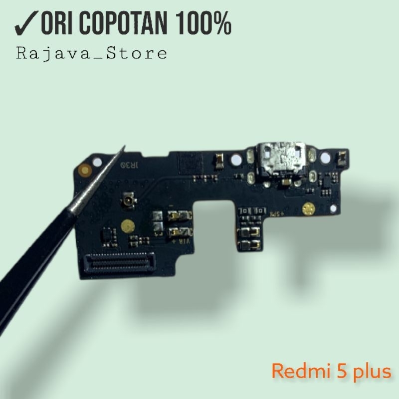 Papan konektor cas redmi 5 plus ori original copotan asli normal tested garansi