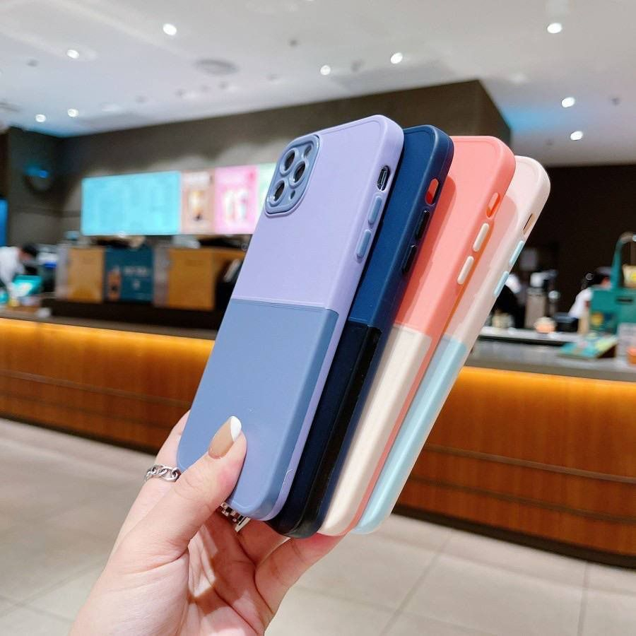 SoftCase Two Tone Sam A02 Sam A02S Sam M02 Sam M02S Silicon Colour 2 Warna White Call.
