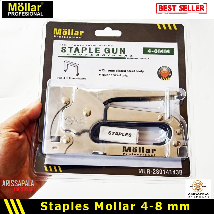 

MOLLAR Staple Gun Staples Setaples Jok Motor Steples Tembak Stapler Gun Tacker 4-8mm